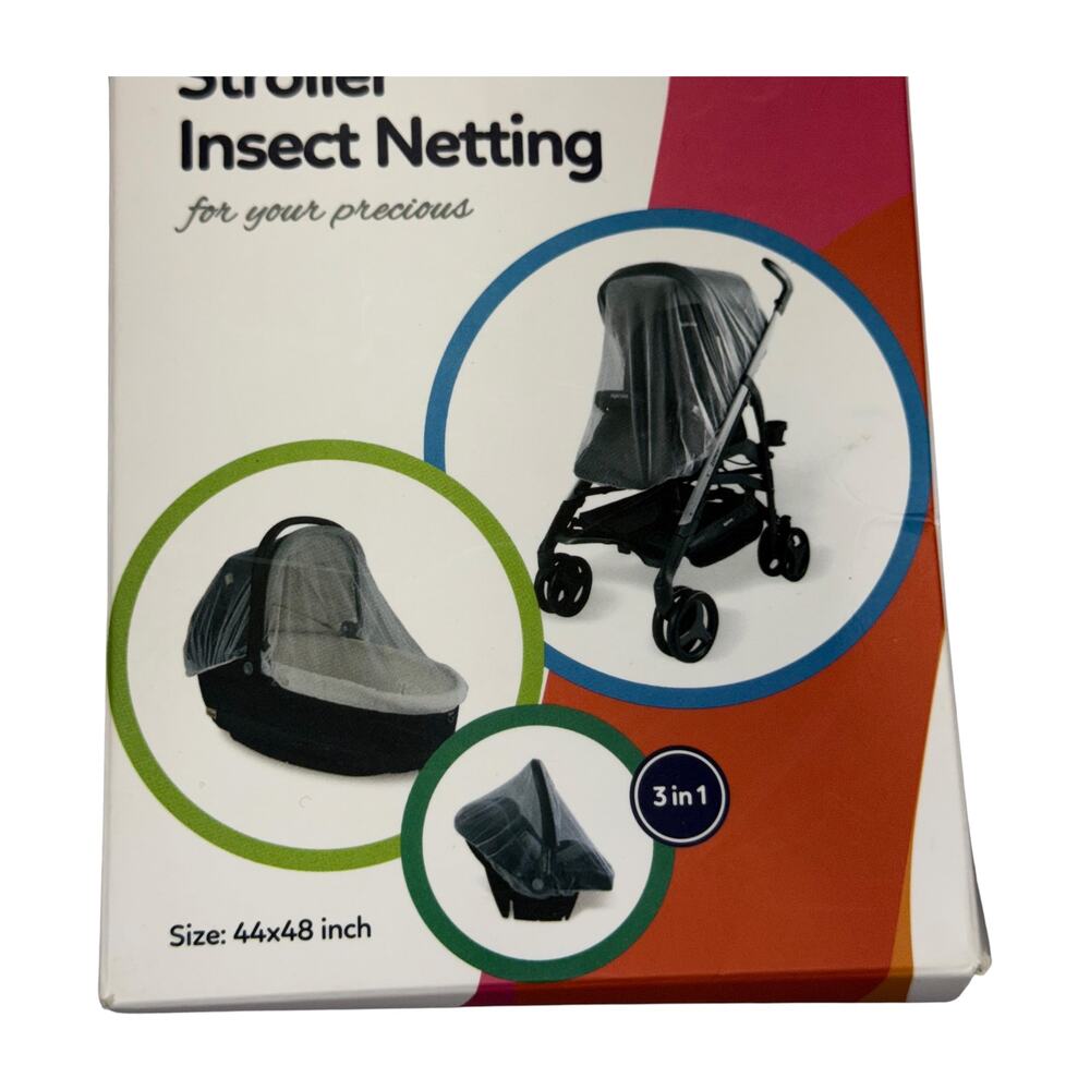 Cuddls 3 in 1 Stroller Insect Netting Mosquito Net 44x48 White NIB - Picture 2 of 6